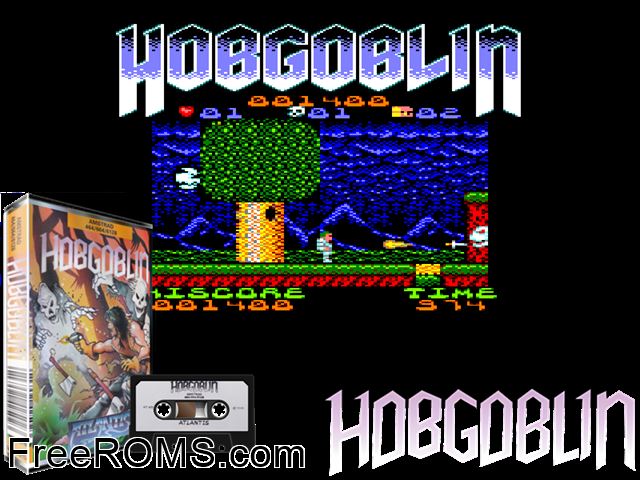 Hobgoblin (UK) (1991) [t1] Amstrad CPC game showing 3D box cover and gameplay screenshot